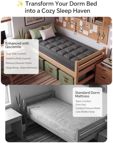 College Dorm Room Essentials Twin XL Mattress Topper Pillow Top - Image 2