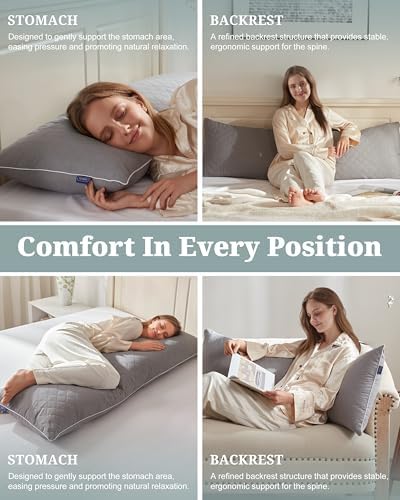 YZ HOME Long Body Pillow for Adults, Firm Body Pillow Shredded Memory Foam - Image 5