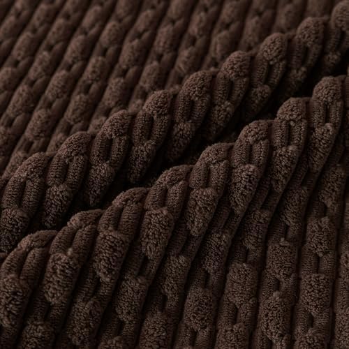 Set of 4 Dark Brown Decorative Throw Pillow Covers 24x24 Inch Corduroy Pillow - Image 3