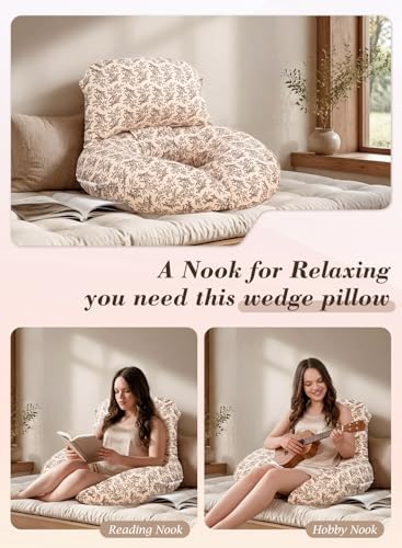 INSEN Wedge Pillow Set for Sleeping and After Surgery, Use for Acid Reflux - Image 5