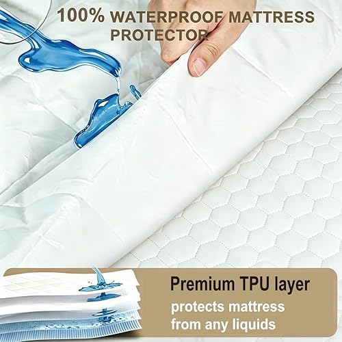 Quilted Waterproof Mattress Pad Twin - Image 3