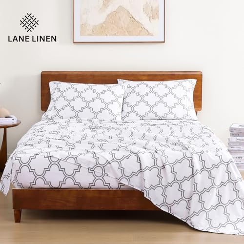 LANE LINEN Twin Sheet Set 100% Organic Cotton Soft 3pc Percale - Image 2