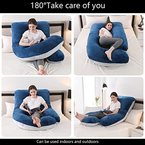 Jcickt Pregnancy Pillow for Sleeping, 59 inch J/U-Shaped Maternity Pillow - Image 2
