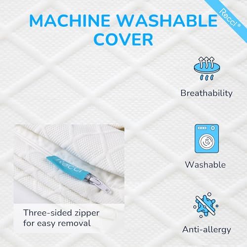 RECCI 2 Inch TwinXL Memory Foam Mattress Topper, College Dorm - Image 4