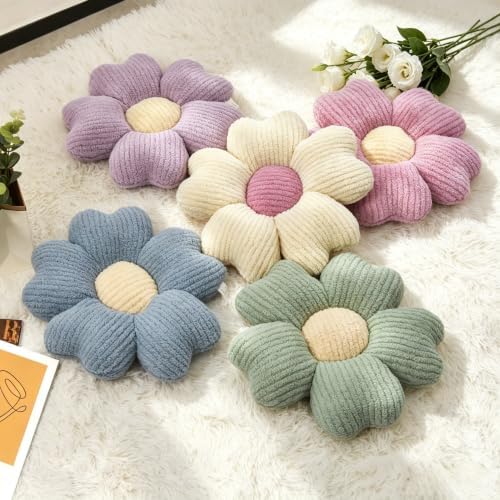 2 Pcs Flower Pillow 15'' Decorative Throw Pillows - Image 5