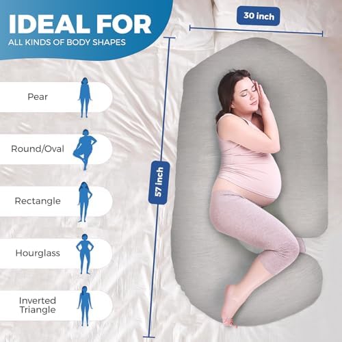 Pregnancy Pillows for Sleeping – 57-Inch Maternity Pillow for Pregnant Women - Image 4