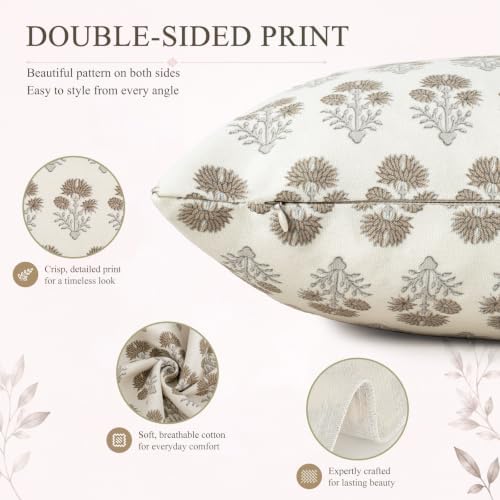 Vintage Botanical Lumbar Pillow Cover 12X20 Pack of 1, Double-Sided Floral - Image 3