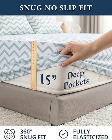 LANE LINEN Queen Sheet Set 100% Organic Cotton Cooling Soft 4pc - Image 7