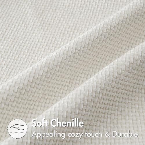 MIULEE Decorative Couch Throw Pillow Covers 20x20 in Pure White 2 Pack - Image 6
