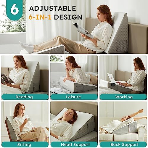 Bedluxe Wedge Pillow, 10 inch Bed Wedge Pillow - Image 2
