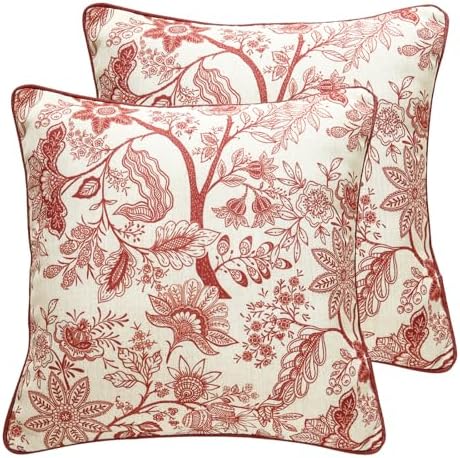 ISAENNE Designer Linen Square Throw Pillow Cover by Isaennehomedecoration