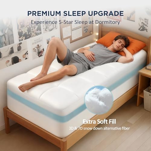 Dual Layer 4 Inch Memory Foam Twin XL Mattress Topper - Image 4