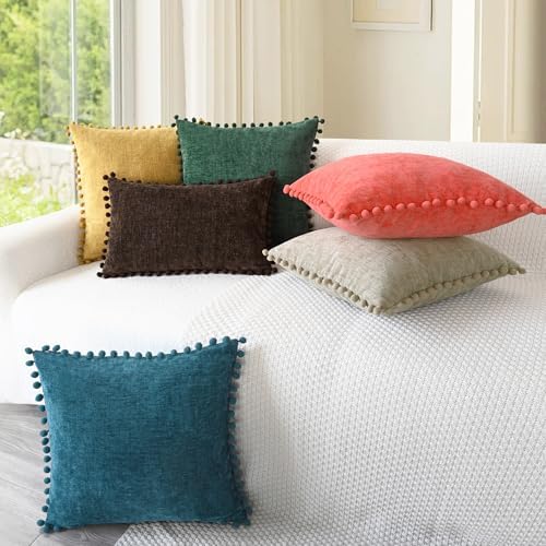 CaliTime Decorative Couch Throw Pillow Covers 16 X 16 Inches Gold - Image 4