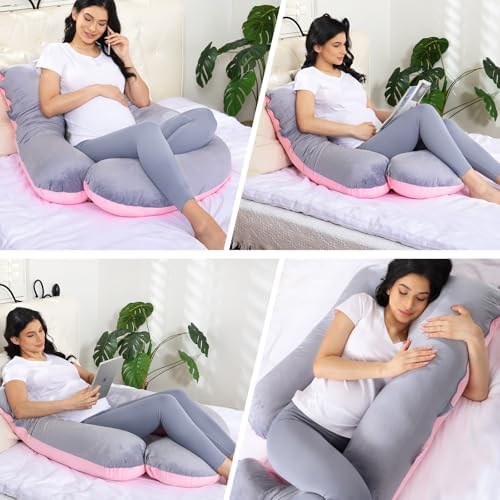 Pregnancy Pillow for Sleeping, Soft 57“ Full Body Maternity Pillow, U Shaped - Image 5