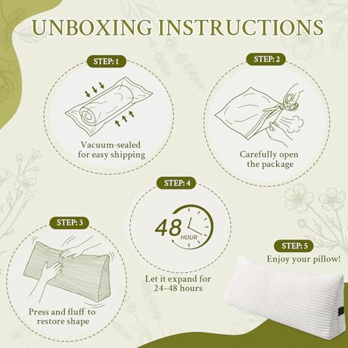 Headboard Pillow King, Headboard Wedge Pillow - Image 5