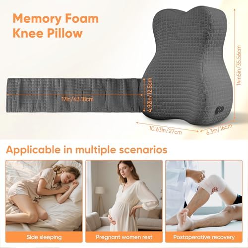 Knee Pillow for Side Sleepers, Leg Pillow for Side Sleeping, Sciatica Pain - Image 2