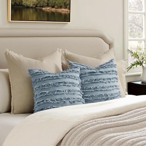 MIULEE Boho Linen Striped Throw Pillow Covers 18x18 - Image 6