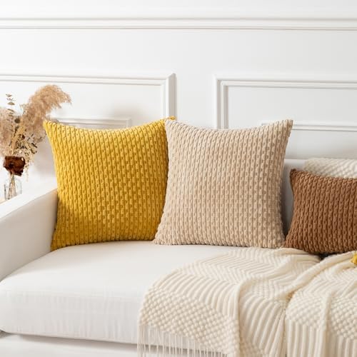 Kevin Textile Soft Corduroy 14"x22" Pillow Cover 1 Pack, Mustard Yellow - Image 5