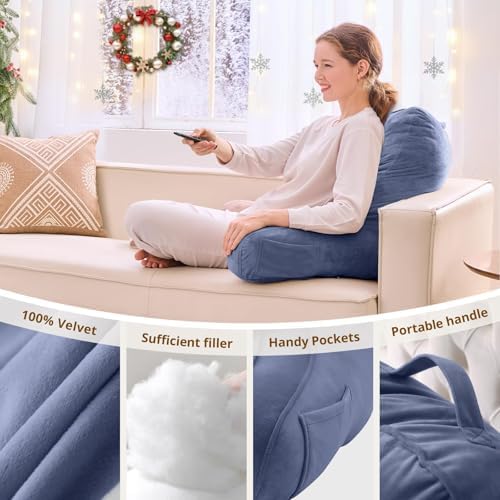 Sasttie Reading Pillow for Bed, Back Pillow for Sitting Up - Image 5
