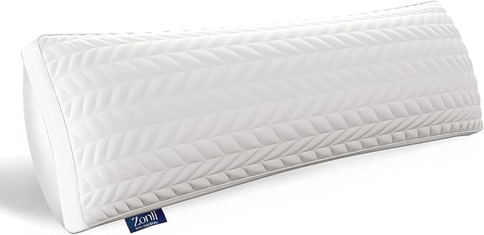 ZonLi Adjustable Memory Foam Body Pillow for Adults, Firm Support Long Pillow for Side Sleepers, Elegant Quilted 20x54 inch Full-Length Pillow with Washable Cover, White