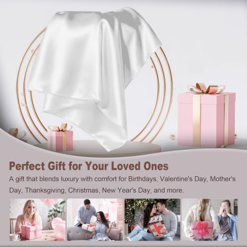 LYSHIN White Silk Pillow Cases 2 Pack King Size - Image 6
