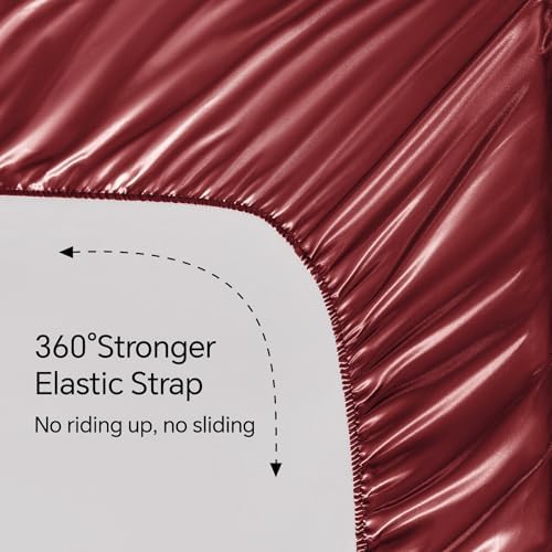 BEDELITE Satin Sheets Queen Size Bed Set, 4 Pieces - Image 5