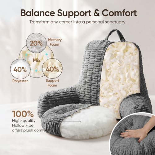 21"H Large Reading Pillow, Backrest Pillow - Image 3