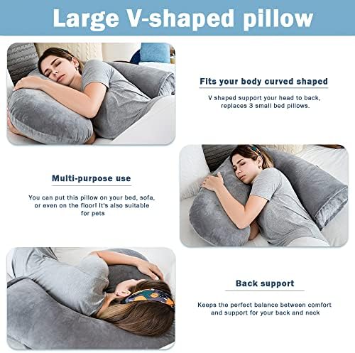 INSEN Pregnancy Pillow for Sleeping, Maternity Body Pillow for Pregnancy Women - Image 6