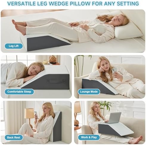 Yojoker Leg Elevation Pillows for Swelling, Memory Foam Wedge Pillow for Legs - Image 6