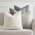 MIULEE Neutral Decorative Euro Pillow Covers 24x24 Set of 4 Modern Grey by MIULEE