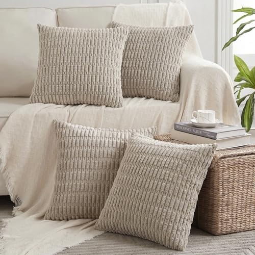Fancy Homi 4 Packs Decorative Throw Pillow Covers by Fancy+Homi
