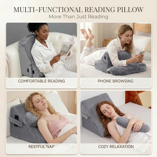 19 INCH Reading Pillow for Adults, Back Pillow for Bed Sitting Up, Backrest - Image 7