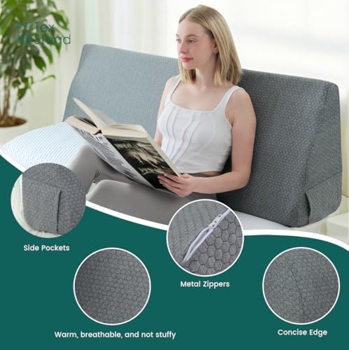 Headboard Wedge Pillow High-Resilience Daybed Pillow Foam Cushion - Image 3