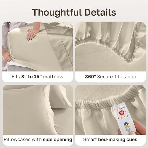 California Design Den 600 Thread Count Split King Bed Sheets - Image 5