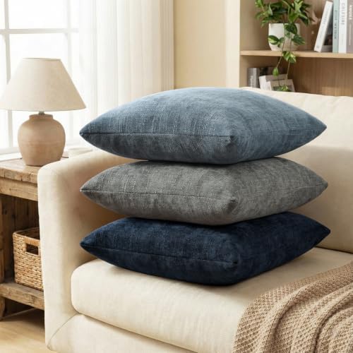 decorUhome Chenille Throw Pillow Covers 22x22 Set of 2 - Image 7