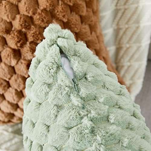 Yaertun Pack of 2 Super Soft Cozy Decorative Throw Pillow Covers Fuzzy Plush - Image 4