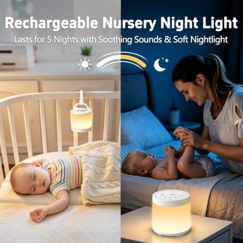 Rechargeable Nursery Night Light Sound White Noise Machine - Image 4