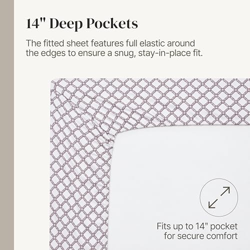 Modern Threads Printed 4-Piece Extra Soft Bedding Sheets & Pillowcase Set - Image 6