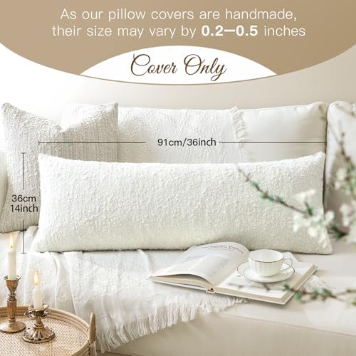 Artscope Lumbar Throw Pillow Cover 14x36 Super Thick Body Pillow Cover - Image 6