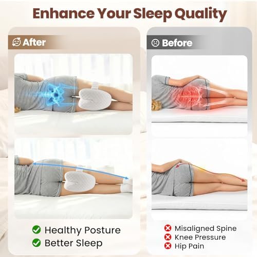 Memory Foam Knee Pillow for Side Sleepers - Image 5