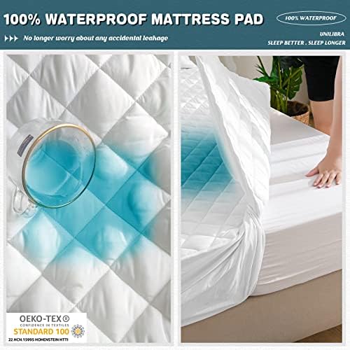 UNILIBRA King Mattress Cover Waterproof, Deep Pocket Mattress Pad Protector - Image 2