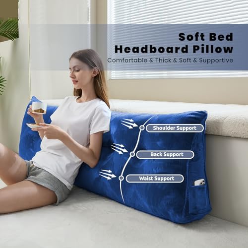 Zelladorra Headboard Pillow Twin, Triangular Wedge Pillow Headboard - Image 2