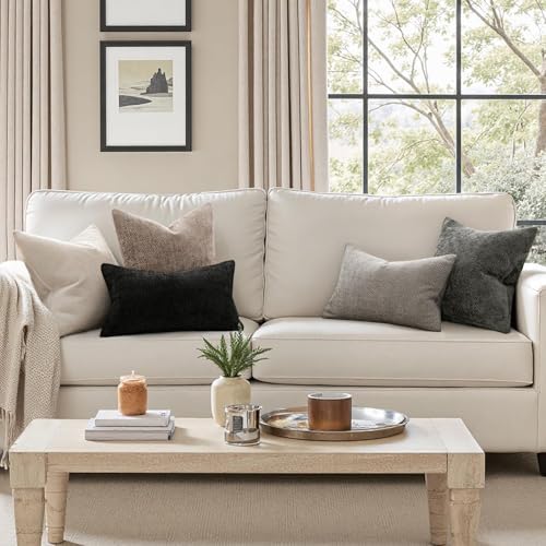 MIULEE Decorative Couch Throw Pillow Covers 22x22 Inch Light Khaki 2 Pack - Image 2