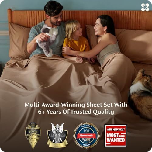 Bedsure PureWoven 100% Rayon Derived from Bamboo, King Size Sheets Set - Image 3