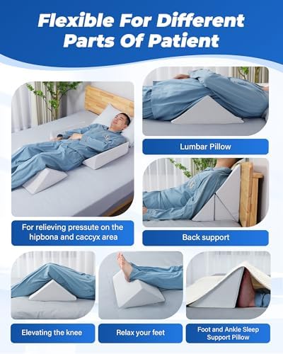 Positioning Wedge Pillow for Side Sleeping, Off-white Gray - Image 3