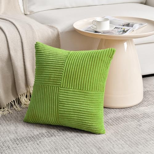 Fancy Homi Set of 2 Lime Green Decorative Throw Pillow Covers 16x16 Inch - Image 2