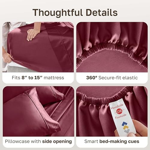 California Design Den Soft 100% Cotton Sateen Twin XL Bedsheets - Image 4