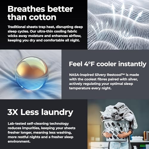 Silvery Restcool™ Silver Infused Cooling Pillowcase Set - Image 6