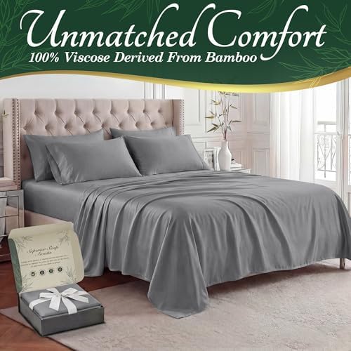 DECOLURE 100% Viscose Derived from Bamboo Sheets, Luxury 6 Pc Set - Image 2