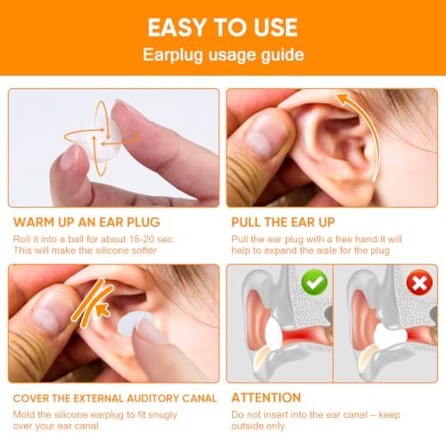 12 Pack Reusable Silicone Ear Plugs - Image 4
